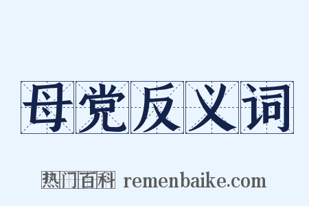 母党反义词是什么意思的图片